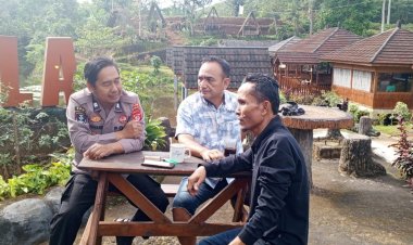 POLSEK TARAJU – SAMBANG DAN SILATURAHMI KAMTIBMAS TERHADAP WARGA DESA RAKSASARI KECAMATAN TARAJU, WUJUDKAN KEMITRAAN POLRI DENGAN MASYARAKAT